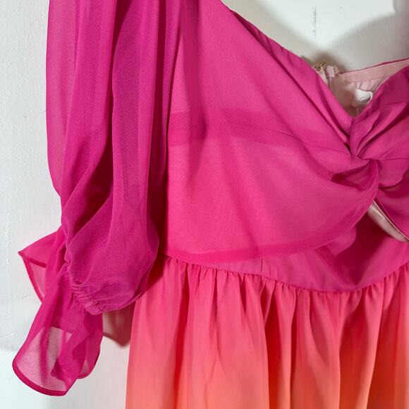 LOVERS & FRIENDS Camila Mini Dress in Sunrise Womans Large Folklore Fairy - Picture 5 of 13